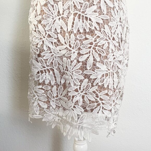 Lulus Right Sheer, Right Now White Lace Bodycon Mini Dress size medium - Picture 5 of 14
